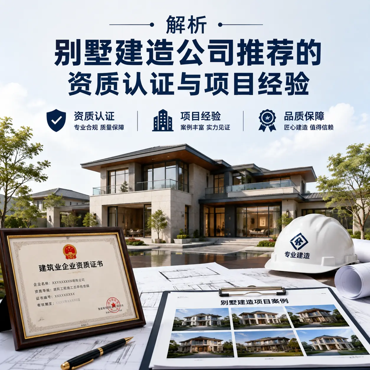 解析 绥阳 别墅建造公司推荐的资质认证与项目经验