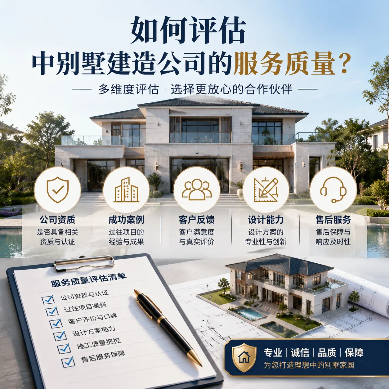 如何评估 绥阳 中别墅建造公司的服务质量？