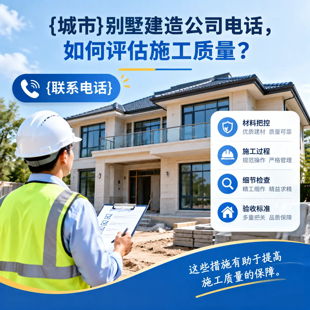 绥阳别墅建造公司电话,如何评估施工质量?