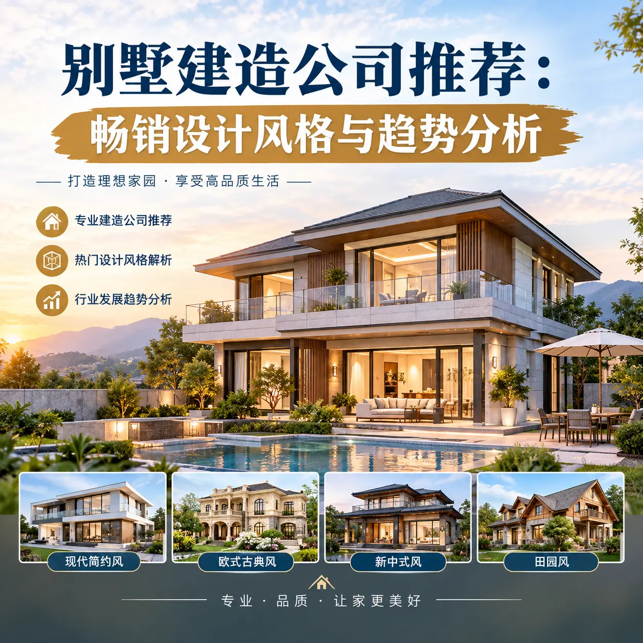别墅建造公司推荐: 绥阳 畅销设计风格与趋势分析