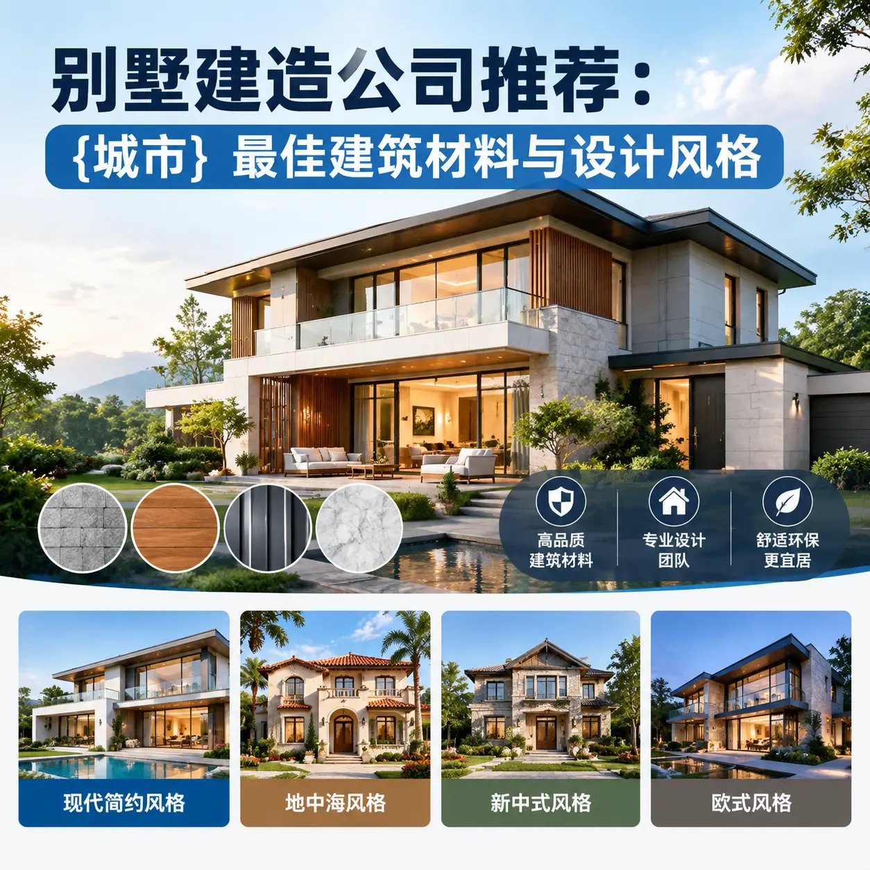 别墅建造公司推荐: 绥阳 最佳建筑材料与设计风格